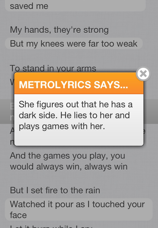 MetroLyrics screenshot 4