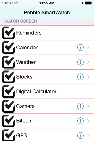 Smartwatch Plus for Pebble - Configure Calendar, Reminders, Weather, Stocks, Music, Camera, Video, GPS, Battery screenshot 2