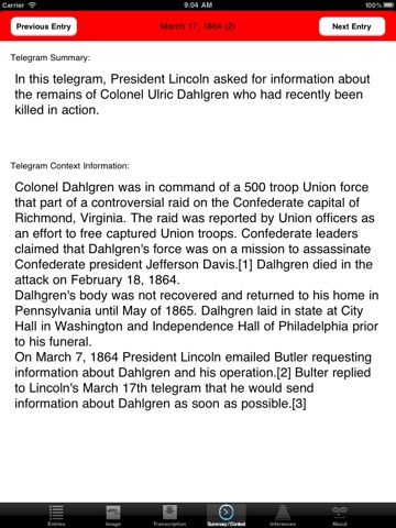 Lincoln Telegrams screenshot 4