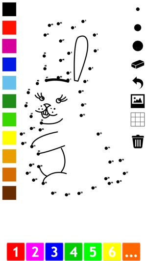 用數字漆兒童： 著色書， 與動物連接點，遊戲和練習，熊，狗，馬，豬，兔子和老鼠。遊戲和益智學習，油漆， 算(圖4)-速報App