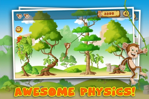 Banana Monkey Blast - Rope Swing In The Jungle HD screenshot 2