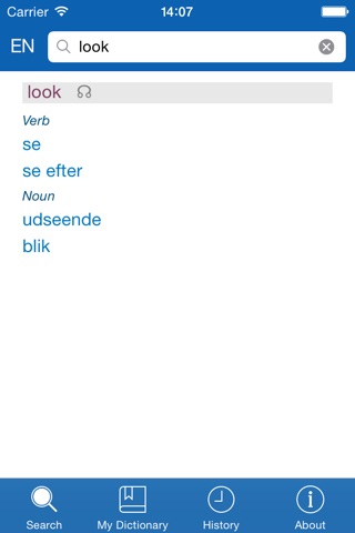 Danish <> English Dictionary + Vocabulary trainer screenshot 2