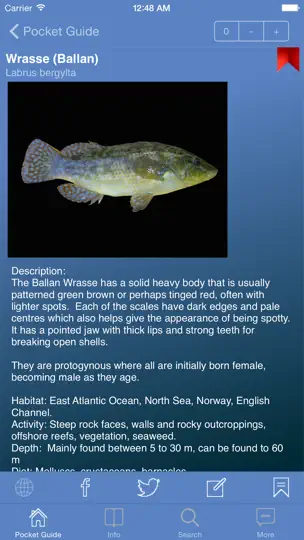 Screenshot von Pocket Guide UK Sea Fishing Lite auf dem iPhone 3