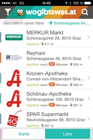 Öffnungszeiten in Österreich - mit Filialen und Kontaktdaten screenshot 2