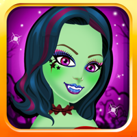 A Monster Make-up Girl Dress up Salon - Style me on a little spooky holiday night makeover fashion party for kids