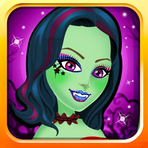 A Monster Make-up Girl Dress up Salon - Style me on a little spooky holiday night makeover fashion party for kids icon