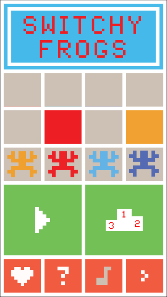 #1. Switchy Frogs - A Jumpy Frog Game where 4 Sweet Froggy Jumpers Cross the Tiles (iOS) 来自: Deniz Kocoglu