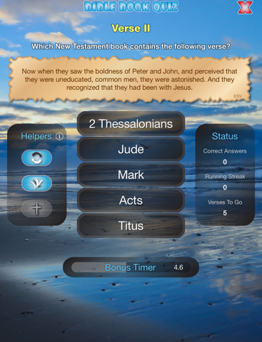 Screenshot #4 pour Bible Book Quiz - Christian Bible Game & Study Aid