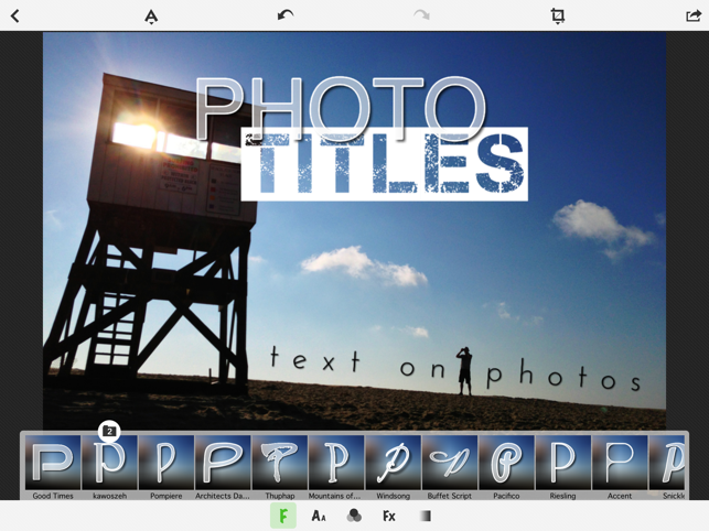‎TitleFx - Write on Pictures, add Text Captions to Photos Screenshot