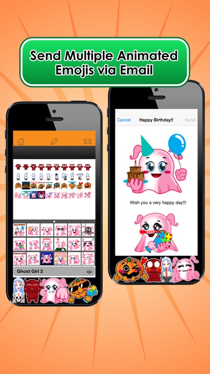 Emoji Kingdom 15 Free Pumpkin Halloween Emoticon Animated for iOS 8 screenshot-3