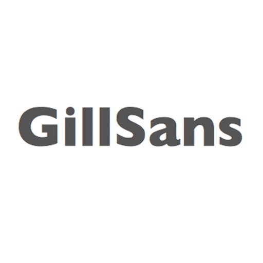 Keyboard of Gill Sans Font: Artistic Style Keys for iOS 8 icon