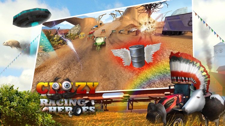 A Crazy Racing Heroes Free: Fun Tractor Driving Derby 3D screenshot-3