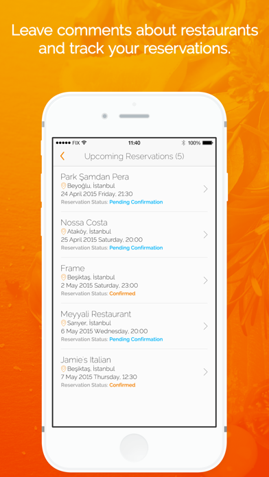 Fixtable - Restaurant Reservation iPhone screenshot 5 - Food & Drink app