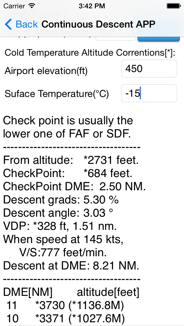 Calculator for Flight