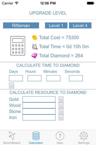 Free Diamond Guide Calculator for BoomBeach screenshot 2