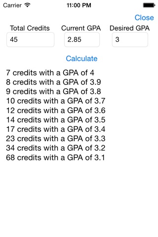 Drexel GPA Calculator screenshot 3