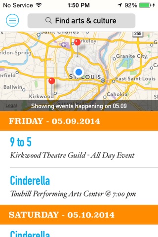 RAC Arts & Events Calendar screenshot 2