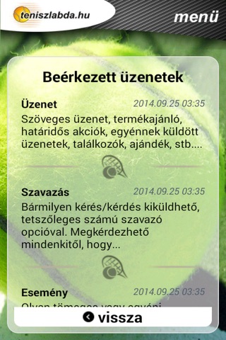 Teniszlabda.hu screenshot 2