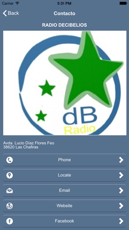 Radio Decibelios by IRRADIA FM MOBILE SOLUTIONS SL.
