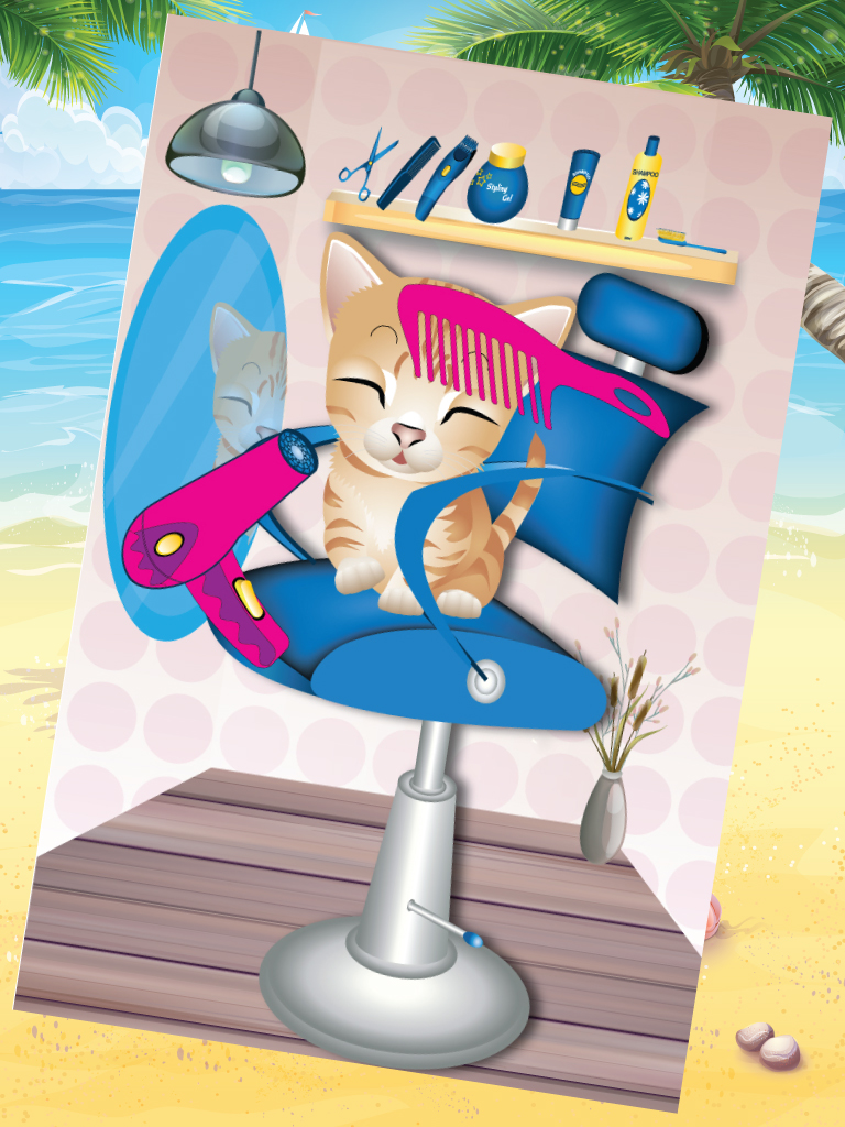 Cute Kitty Salon - Crazy little pet wash, dressup and cat makeover spa salon game screenshot 8