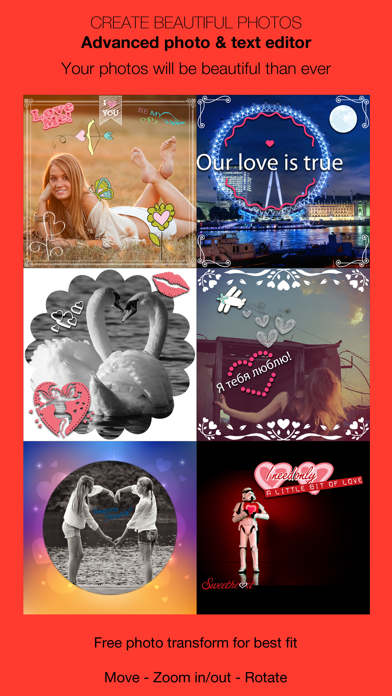 Insta Love Pics – Well designed frames & stickers for peace and joy. iPhone screenshot 2 - Photo & Video app