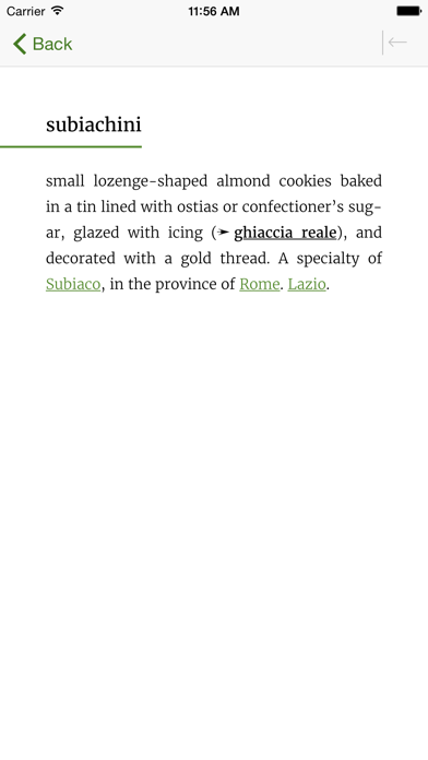 Italian Regional Cooking Dictionary Screenshot