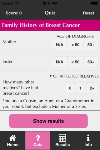 My Breast Friend: a Breast Cancer Risk Assessment and Associated Screening Options screenshot 3