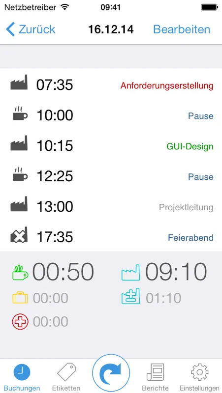 TimeStamps - Die leichte Zeiterfassung screenshot 3 of 5