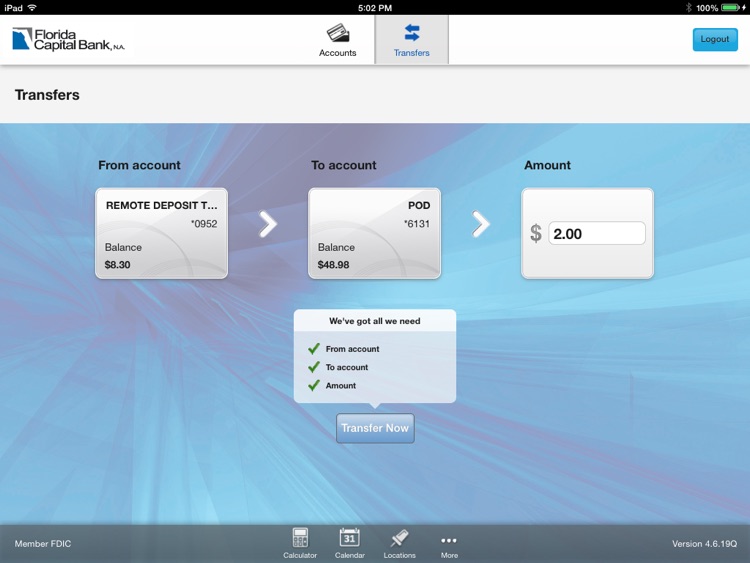 FLCB Mobile Banking for iPad screenshot-3