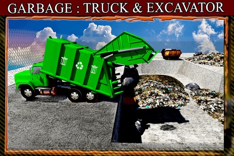 Garbage Truck Simulator with Heavy Excavator Machine screenshot 4