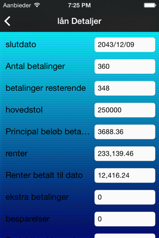 Låneberegner screenshot 2