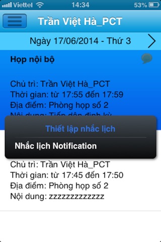 Lịch Lãnh Đạo V2 screenshot 3