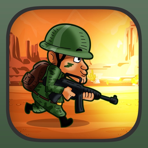 Army Soldier War Hero Run ULTRA - The Blood Brothers Desert Defense Game Icon