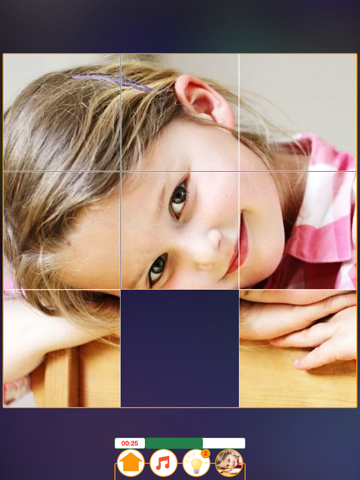 Cool tile puzzle - Free edition with cute images of family, flower, kids, nice girls, famous cities and  beautiful waterfall iPad screenshot