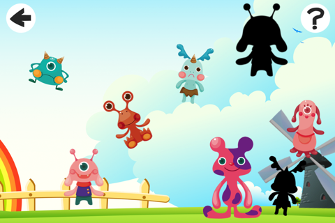 A Cute Monsters Shadow Game to Play and Learn for Children screenshot 2