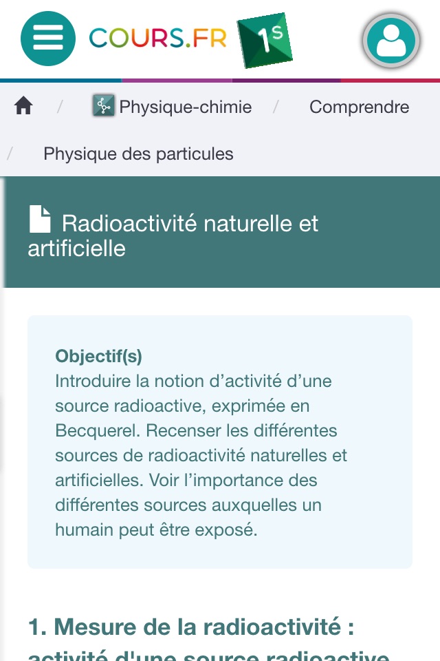 Cours.fr 1S screenshot 3