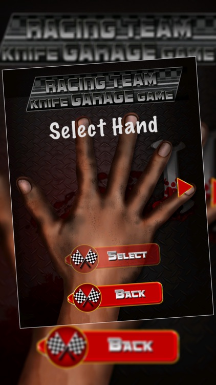 Racing Team Knife Garage Game : The Race across your finger - Free Edition