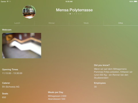 Screenshot #6 pour ETHZ Mensa - Uni Zürich Mensa