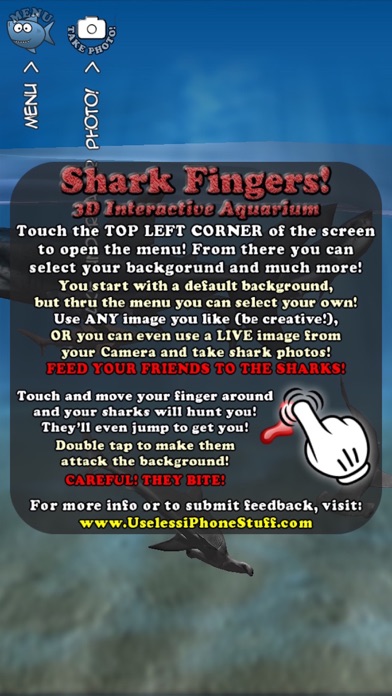 Shark Fingers 3D Interactive Aquarium FREE Screenshot 5