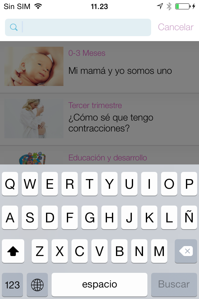 Ser Padres App. Embarazo bebés niños familia alimentación salud.