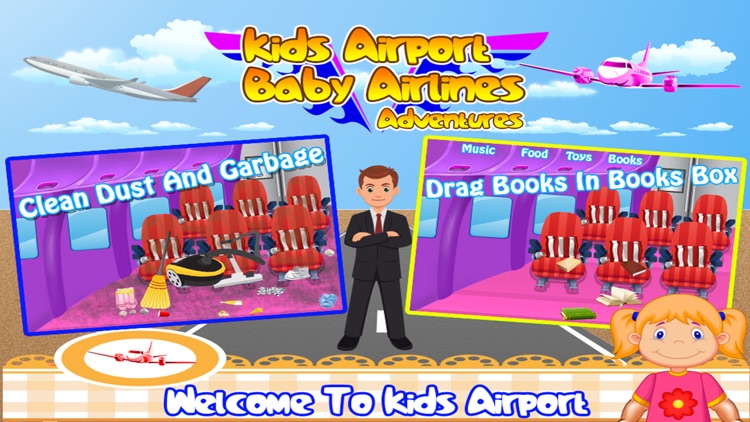 Kids airport baby Airlines adventures - little boys & girls games