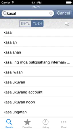 English<>Tagalog Dictionary screenshot 1