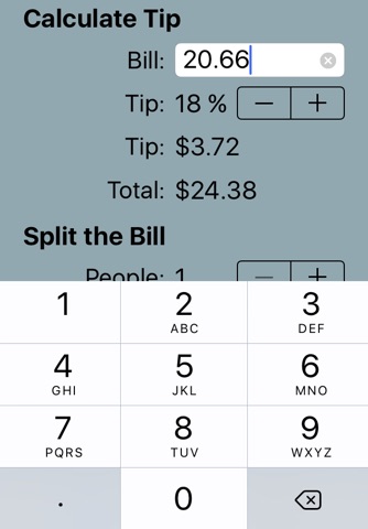 Tip Calculator and Bill Splitter screenshot 2