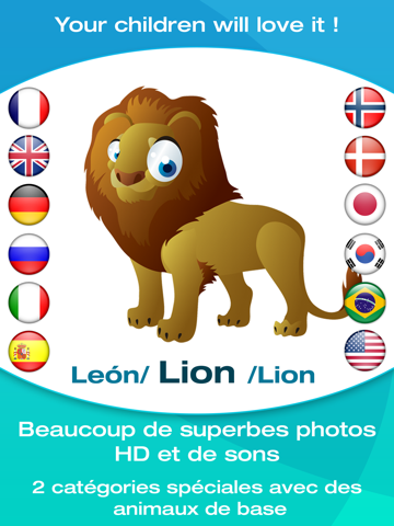 Screenshot #4 pour Safari et animaux de la jungle : Baby Flashcards gratuit - Une sélection des meilleurs jeux et des meilleurs divertissements pour les plus petits !