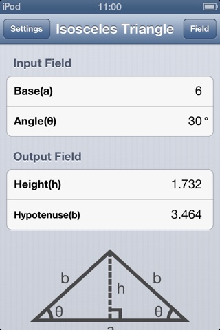 Isosceles Triangle Calculator screenshot 4