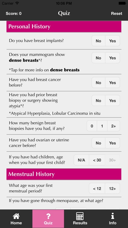 My Breast Friend: a Breast Cancer Risk Assessment and Associated Screening Options