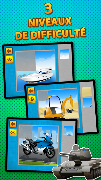 Screenshot #2 pour Puzzles pour enfants avec des voitures, des camions, des véhicule d'intérêt général, des véhicules de transports et des engins de chantier – Free
