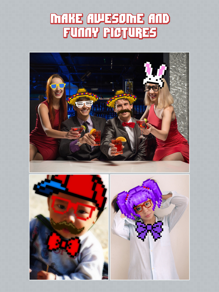 InstaPix Photo Editor - 8 Bit Pixel Stickers for your Pictures