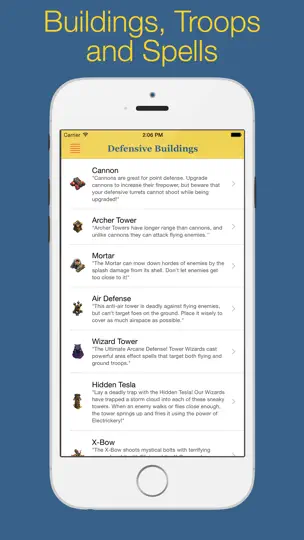 Database For Clash Of Clans™ (unofficial) iPhone-skjermbilde 2