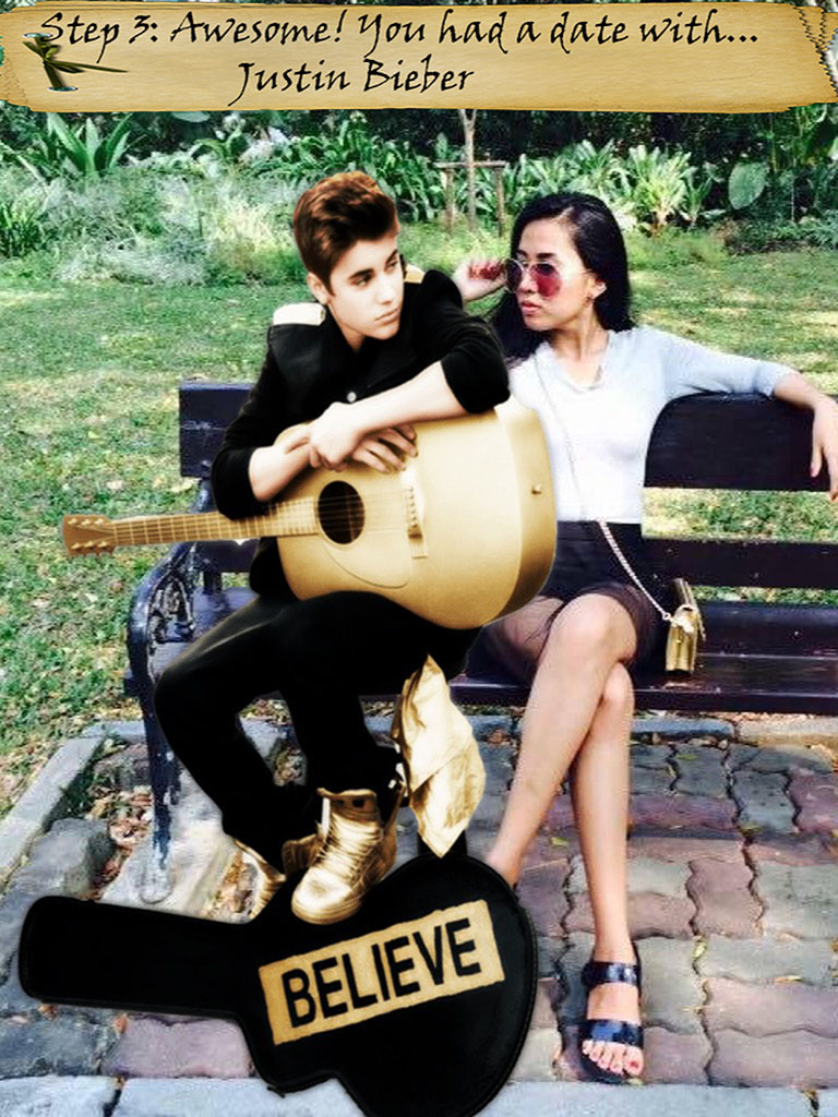 Aª Dating Justin Bieber edition free- photobooth with crowdstar for woman's day screenshot 10